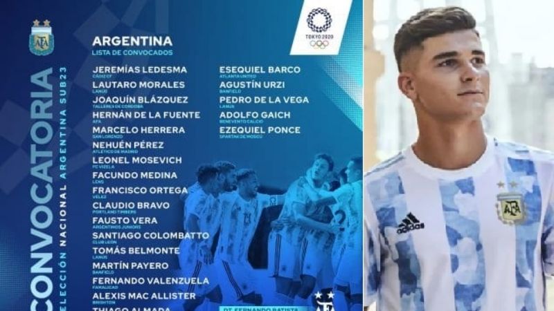 La Selección Olímpica con un solo mayor y sin Julián Álvarez