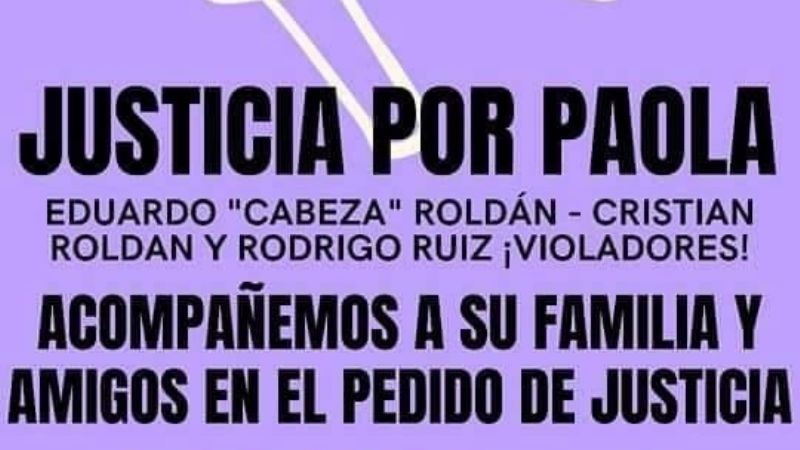 Marcha pidiendo "Justicia por Paola"