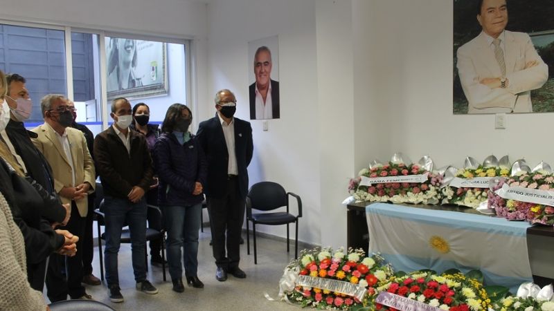 Lucía y Raúl en el homenaje a Vicente Saadi en el PJ