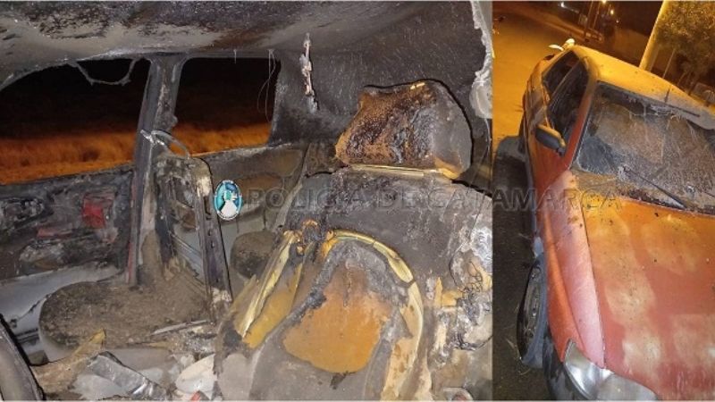 Auto quedó en ruinas tras un incendio intencional