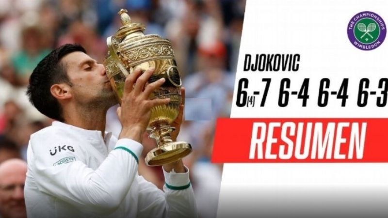 Djokovic ganó Wimbledon y alcanzó el récord de 20 títulos de Grand Slam