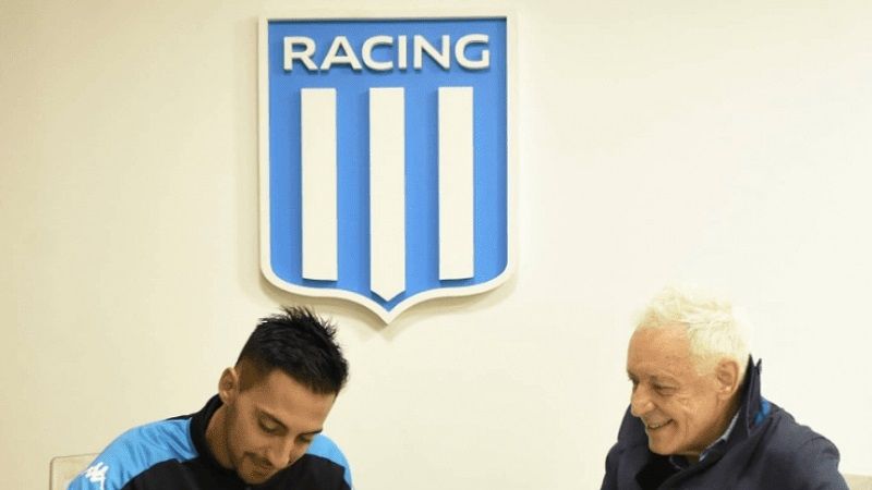 "El Colo" Moreno en Racing, para enfrentar a San Pablo