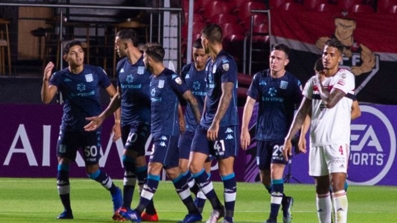 "El Colo" Moreno en Racing, para enfrentar a San Pablo