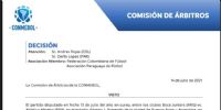 LA RESOLUCIÓN de la Conmebol sobre el referío Andrés Rojas y el encargador del VAR en el partido de Boca-Mineiro.