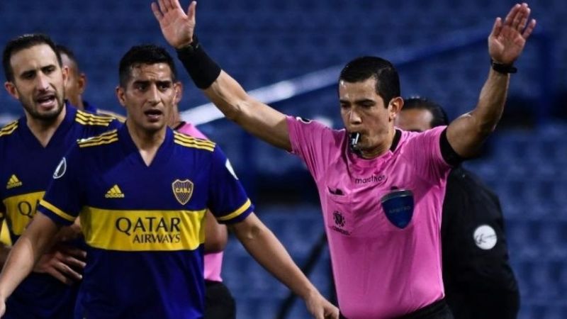 Conmebol sancionó al árbitro Rojas que anuló gol de Boca