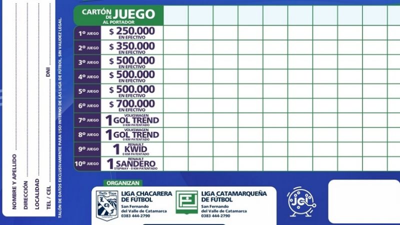 Está en marcha el Bingo de las Ligas Chacarera y Catamarqueña