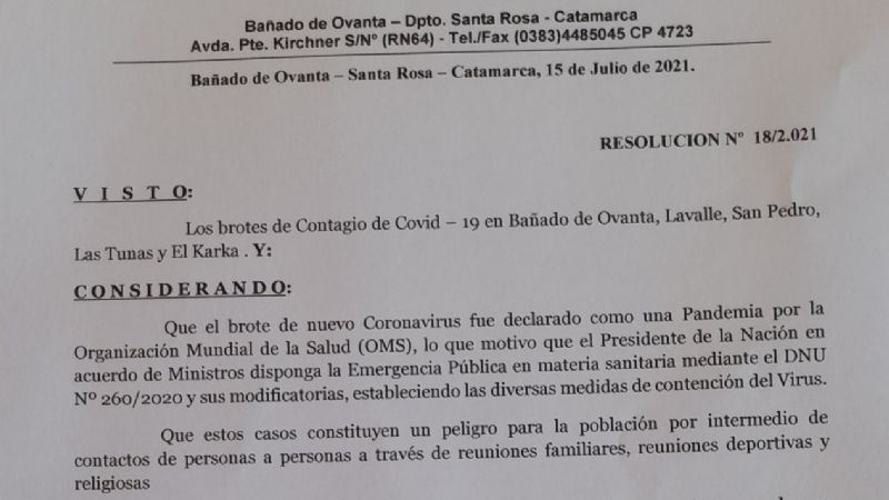Santa Rosa vuelve a implementar algunas restricciones