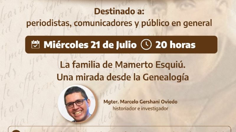 Continúa el ciclo de conferencias virtuales “Esquiú desde lo profundo”