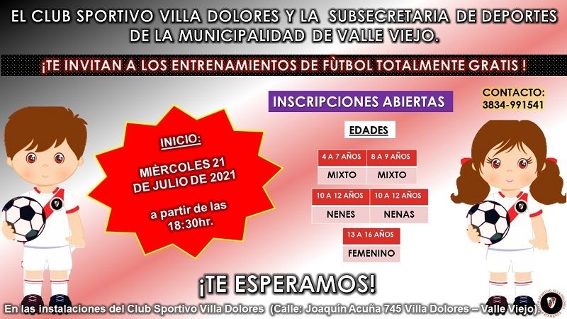 Entrenamientos en fútbol femenino y masculino infantil