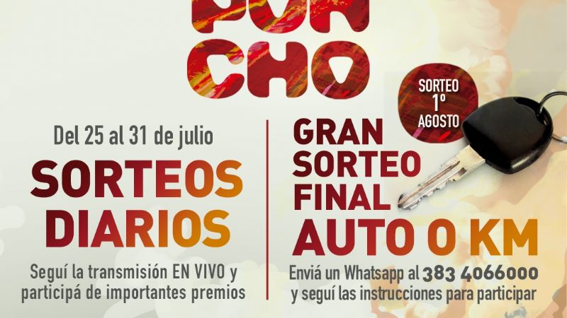 Poncho Virtual, con sorteo de un auto 0 km y otros importantes premios