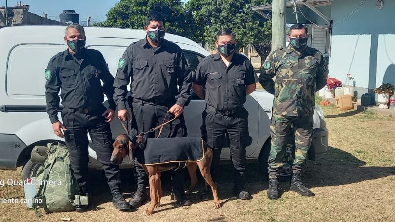 Can del Servicio Penitenciario se sumó a la búsqueda de Guadalupe