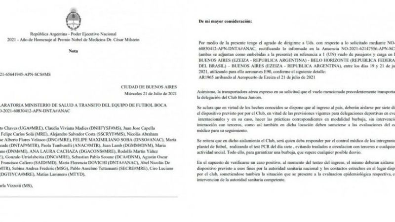 Llegó Boca, que, en principio, fue aislado en un hotel