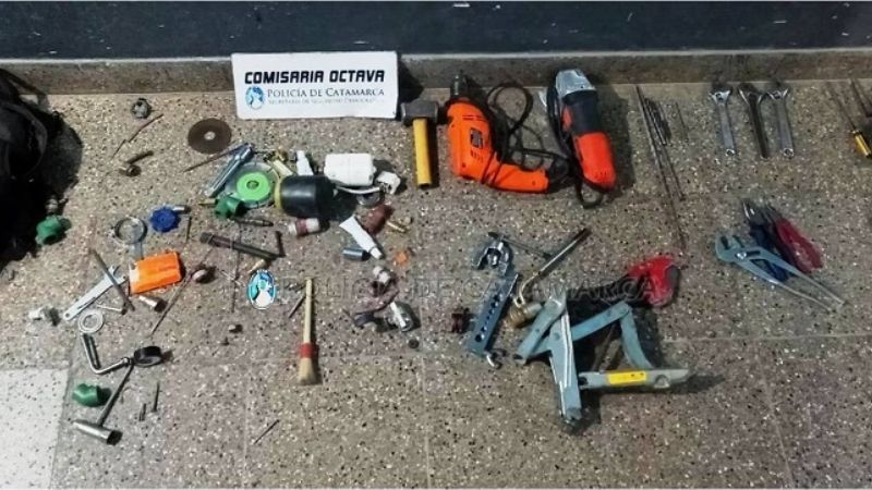 Recuperan herramientas robadas