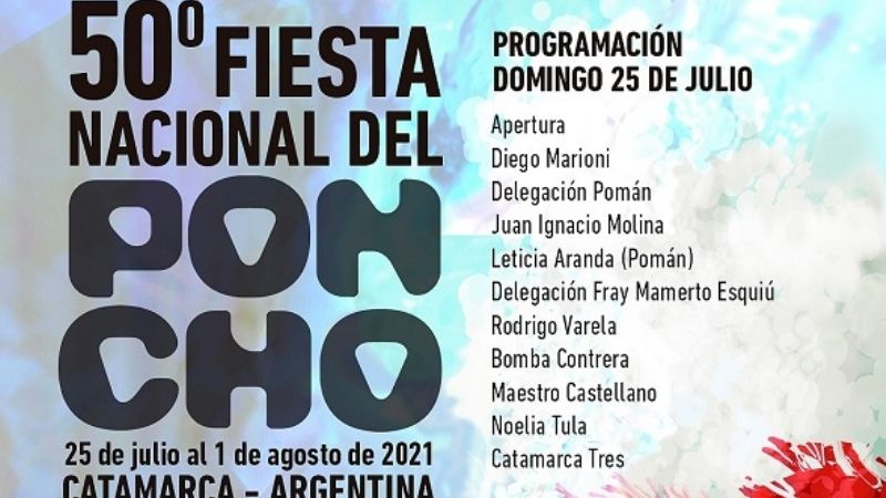 A las 19 comienza la Fiesta del Poncho, en formato virtual
