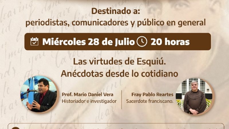Finaliza el ciclo de conferencias virtuales “Esquiú desde lo profundo”