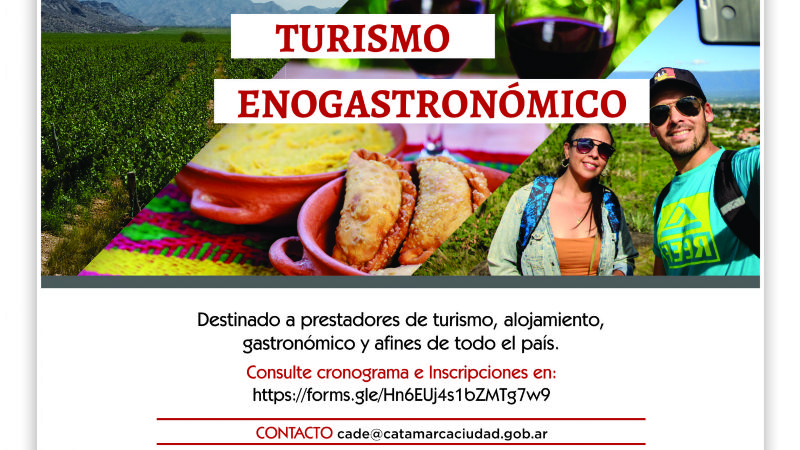 Inscripciones para el Ciclo Capacitación Turismo Enogastronómico