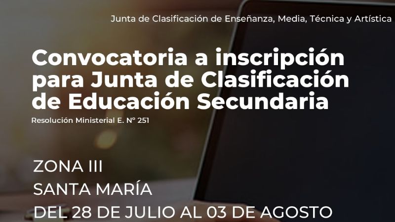 Junta de Clasificación habilita la inscripción para Zona III – Santa María