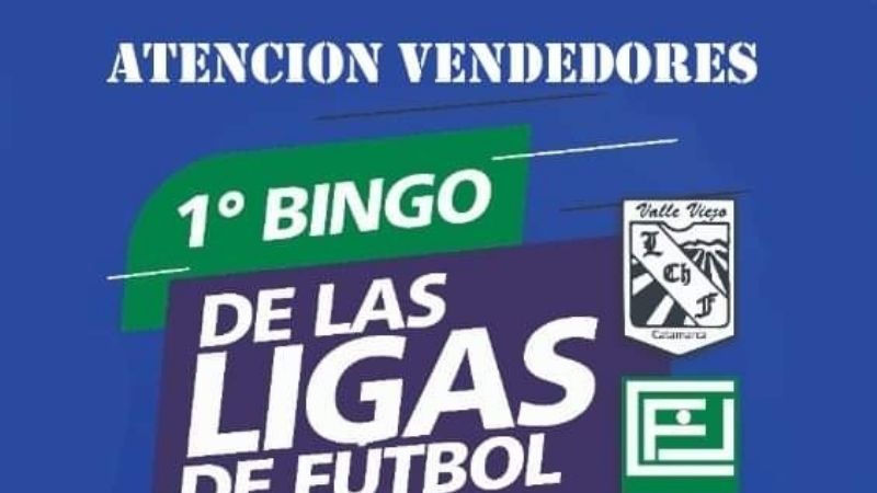 Desde hoy está en venta el “Bingo de las Ligas de Fútbol”