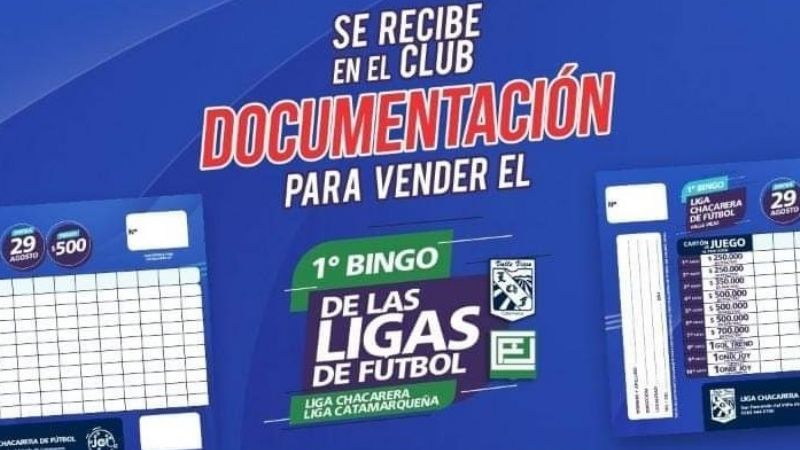 Desde hoy está en venta el “Bingo de las Ligas de Fútbol”