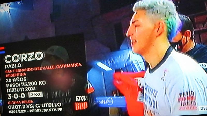 "Pacman" Corzo por KO y "Sansón" Rosa por puntos, en Rosario