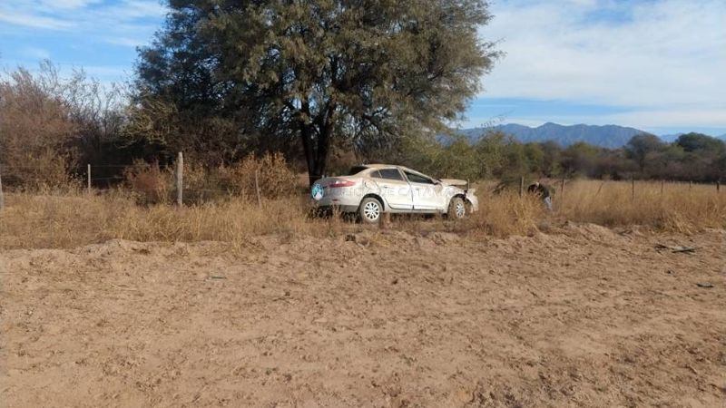 Estrelló el auto contra un cerco en Belén