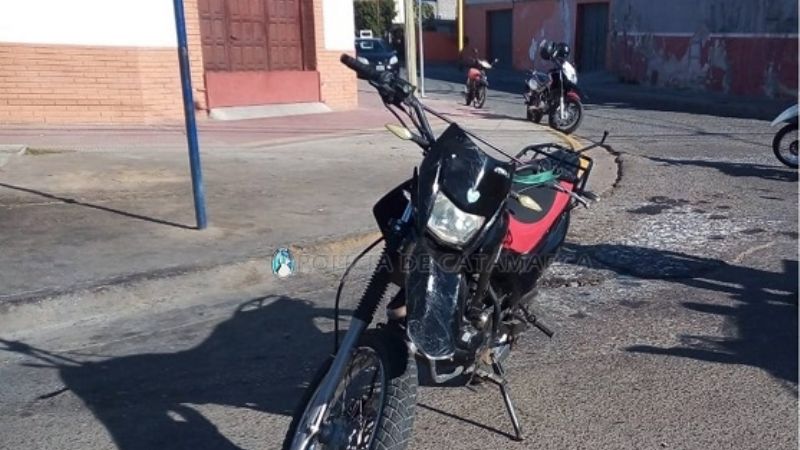Motociclista lesionada