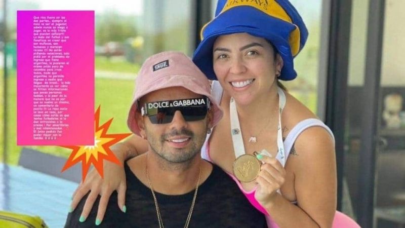 La esposa de Cardona cruzó a Boca por la vuelta del jugador