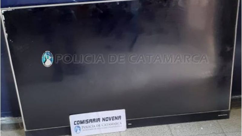 Recuperan un televisor robado de un local de comidas