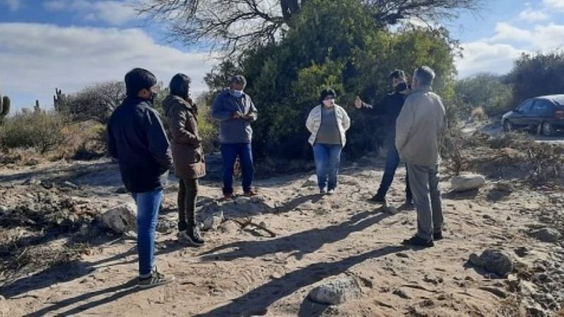 Recorrida por predio donde se construirá planta de procesamiento de nuez