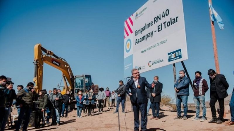 Comenzó la construcción del camino a El Tolar