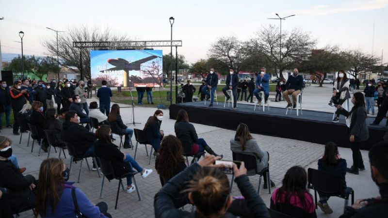 Saadi inauguró las obras en la Plaza El Aviador