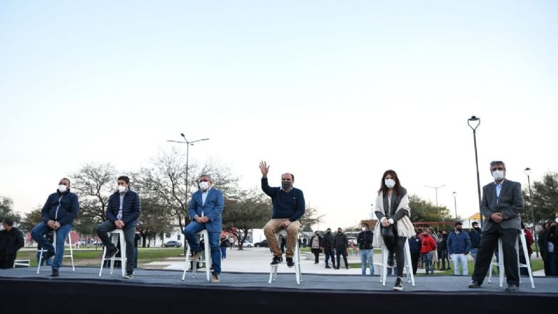 Saadi inauguró las obras en la Plaza El Aviador