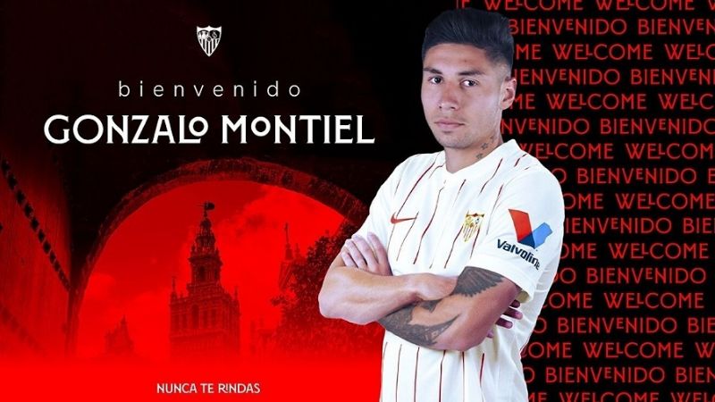 Gonzalo Montiel fichó por el Sevilla hasta 2026