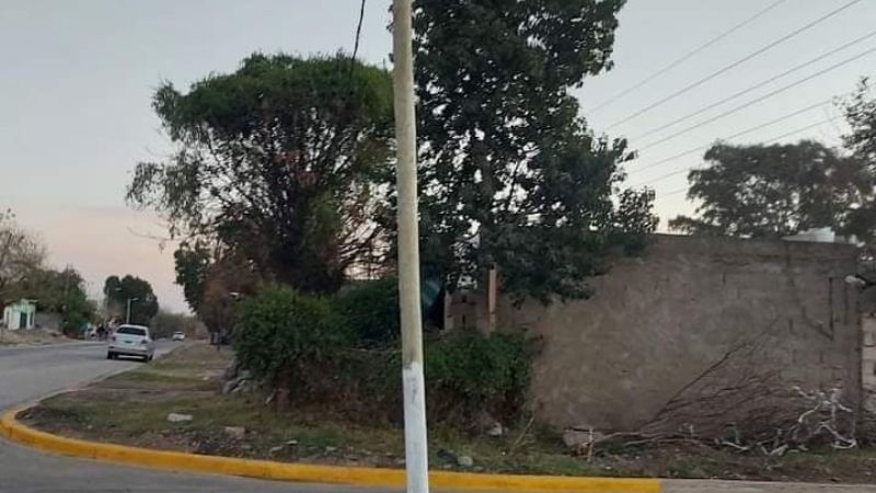 Inauguraron calle con un poste en el medio