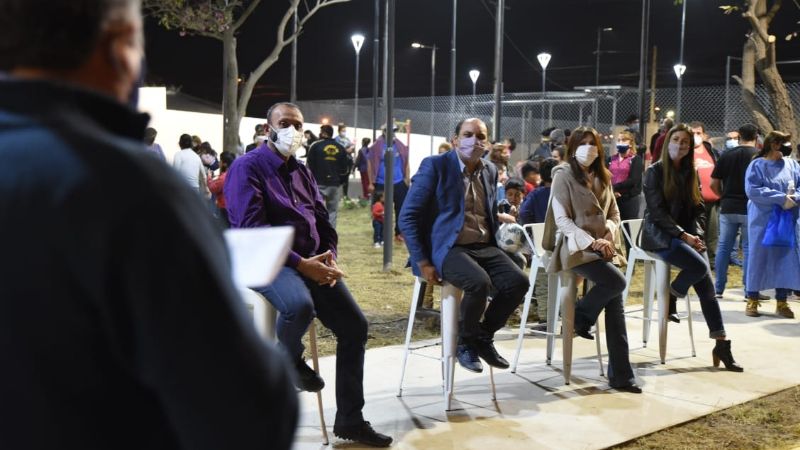 Saadi inauguró las obras de la Plaza 20 de Marzo