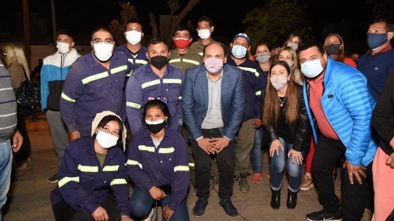 Saadi inauguró las obras de la Plaza 20 de Marzo