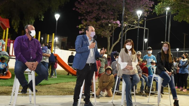 Saadi inauguró las obras de la Plaza 20 de Marzo