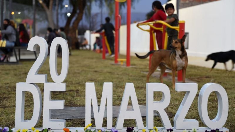 Saadi inauguró las obras de la Plaza 20 de Marzo
