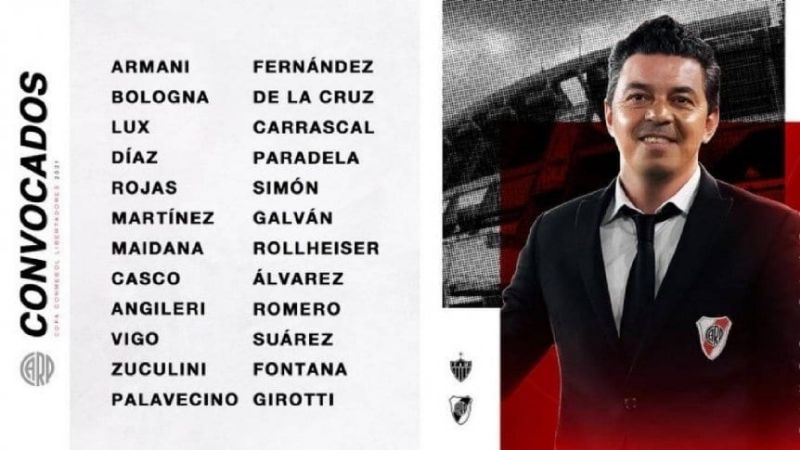 River a Brasil, hasta con suspendidos y lesionados