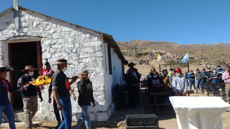 Celebraron a San Roque en los cerros de Pomán