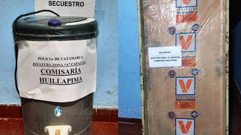 Recuperan una puerta y un secarropas en Capayán