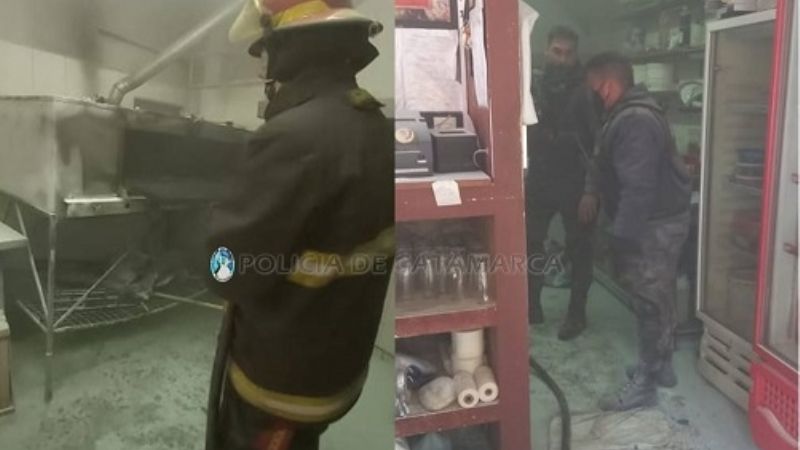 Sofocan incendio en una pizzería
