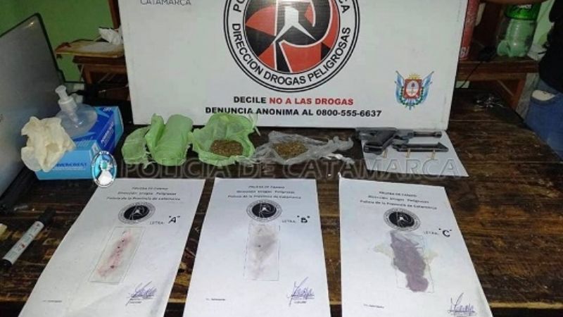 Secuestran 1 gramo de cocaína y un arma de fuego