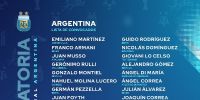 LOS 30 CONVOCADOS de la selección argentina para la triple fecha de Eliminatorias.