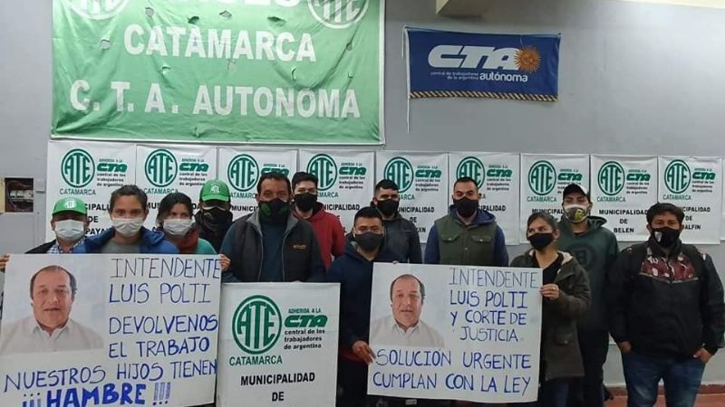 Cesanteados de Recreo se movilizaron en la Capital