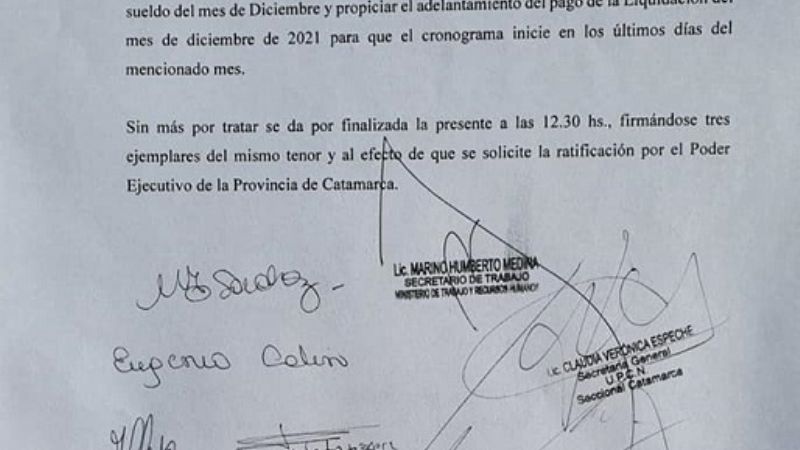 Se completó acuerdo con estatales: firmaron UPCN, ATSA, ATE y Viales
