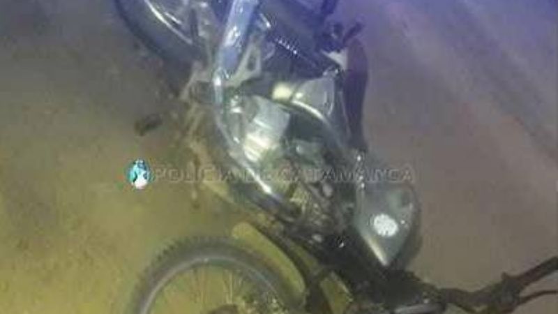 Joven en moto protagonizó un choque en Fray Mamerto Esquiú