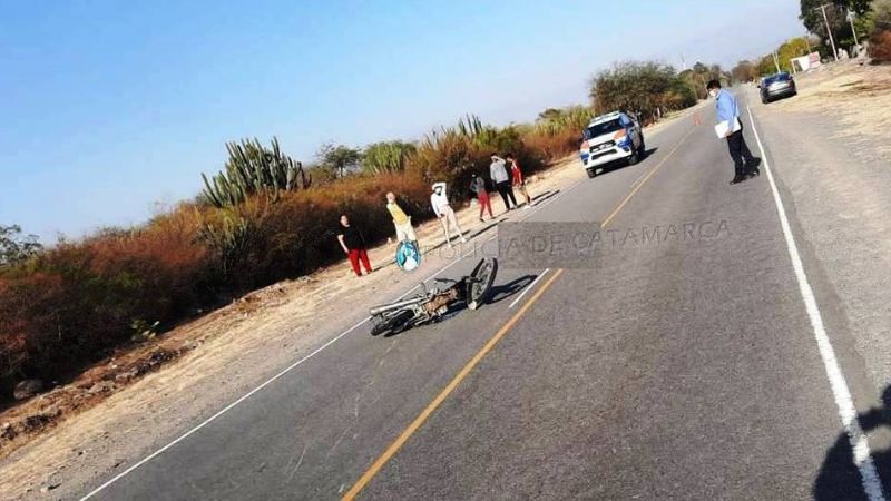 Trasladan desde Huillapima a Capital a motociclista herido
