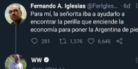 EL TWITT de Iglesias, con la respuesta de Wolff; ambos de Juntos por el Cambio.