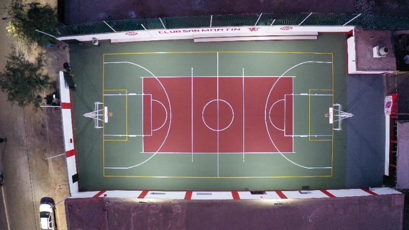 Inauguraron el playón deportivo del Club San Martín de Copacabana